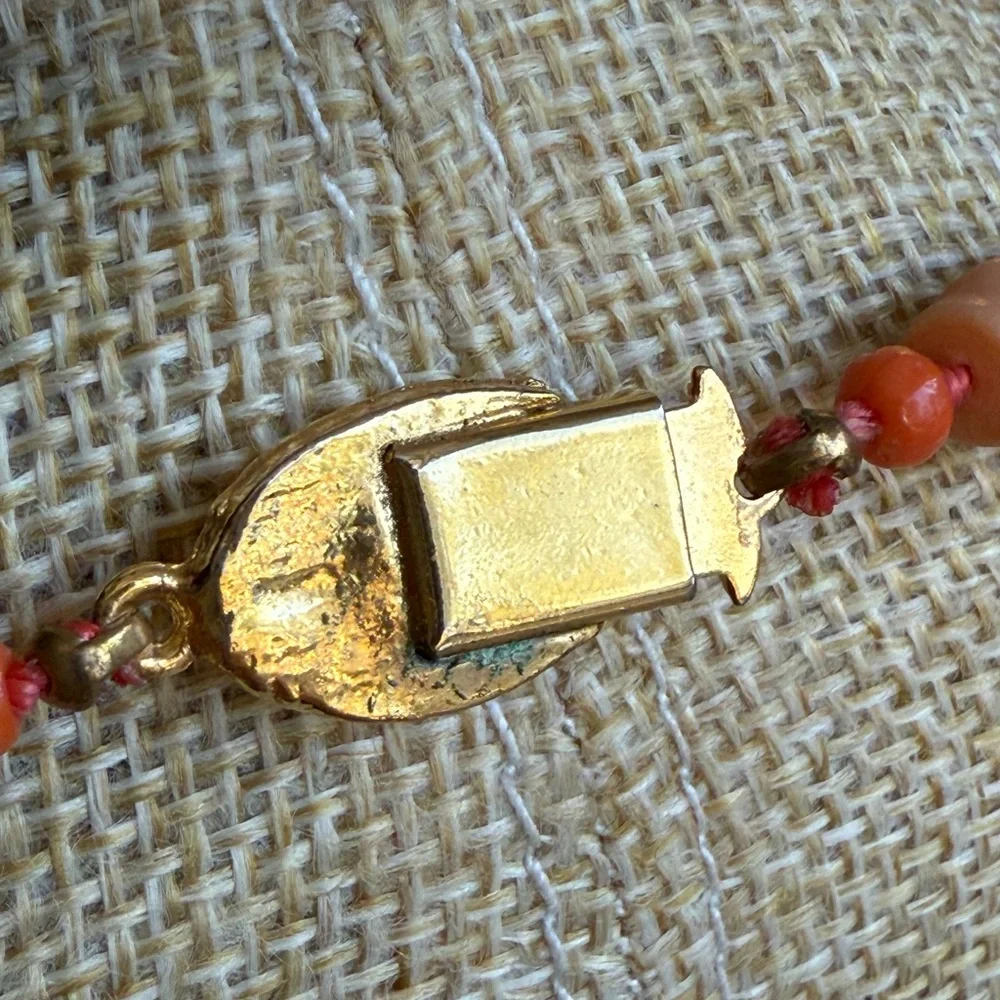 Vintage Salmon Branch Coral Hand Knotted Necklace - Picture 6 of 9